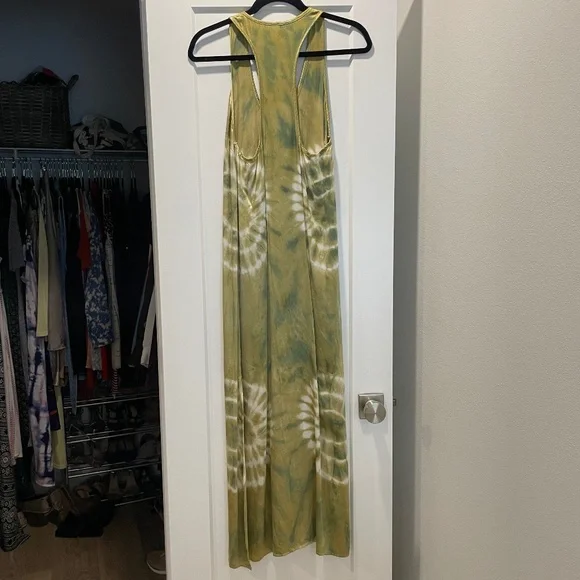 Young Fabulous & Broke Green Tie Dye Maxi Dress XS - Picture 3 of 8